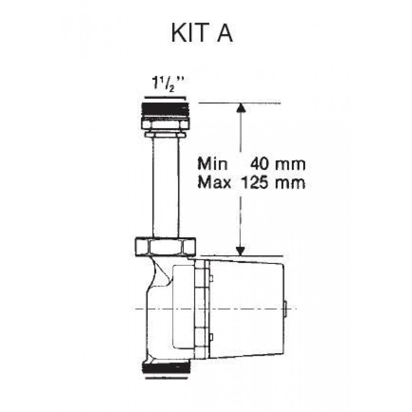 Комплект подключения А (удлинитель 1 ½”) DAB ADAPTATION KIT A - 1 1/2 ...